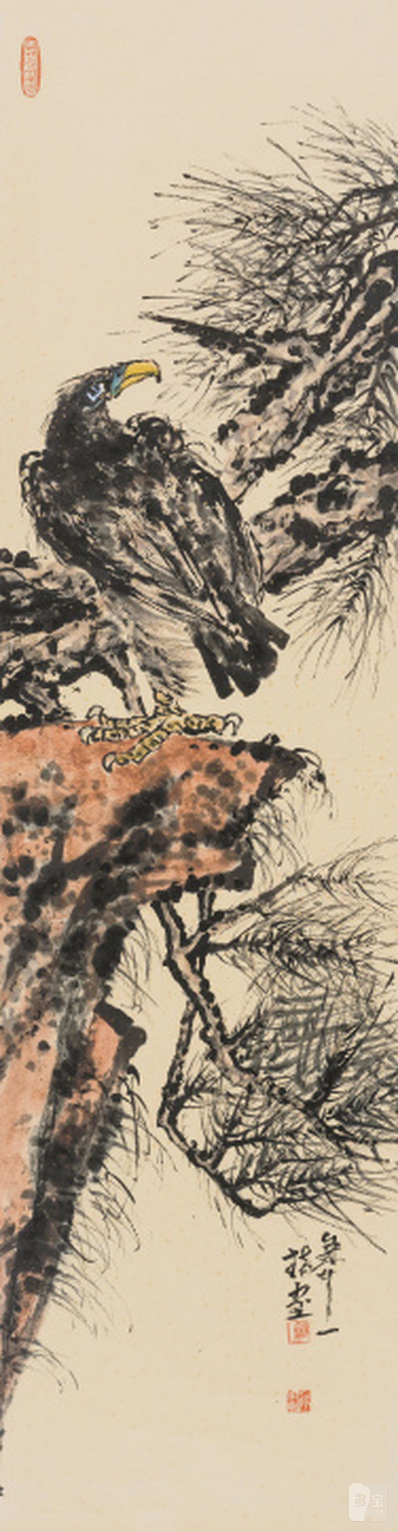王和平 b.1963 松巅雄峙（指画）